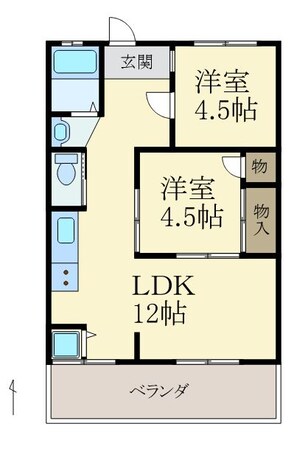 松里マンションの物件間取画像